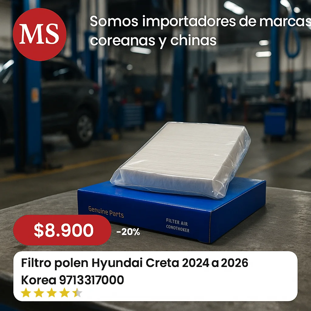 Filtro polen Hyundai Creta 2024 a 2026 Korea 97133I7000 4