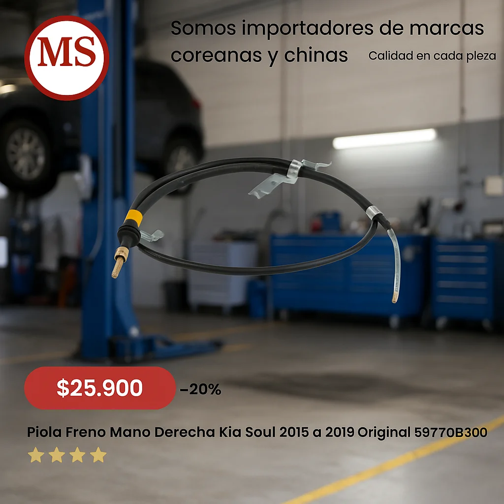 Piola Freno Mano Derecha Kia Soul 2015 a 2019 Original 59770B2300 5