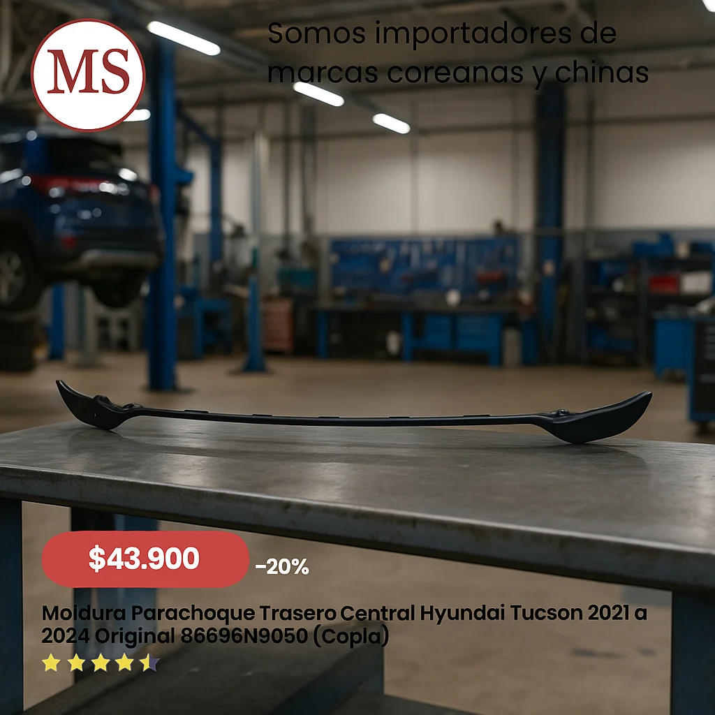Moldura Parachoque Trasero Central Hyundai Tucson 2024 a 2026 Original 86696N9GA0 5