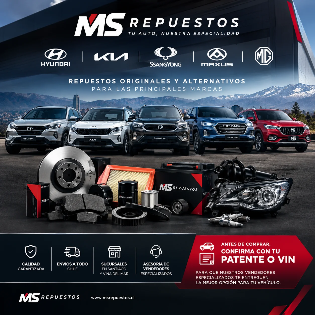 Juego Pastilla Freno Delantero Ssangyong Korando 2012 a 2019 Original 48130341A0 4