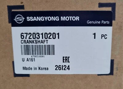 Cigueñal Ssangyong Musso y Rexton 2 2 cc 2019 a 2025 Original 6720310001 2
