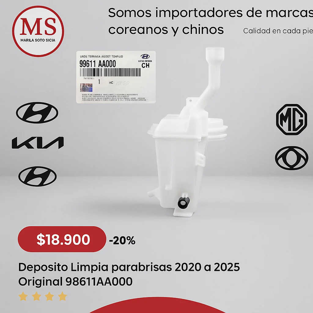 Deposito Limpia Parabrisas Hyundai Elantra 2019 a 2025 Alternativo 98611Aa000 3