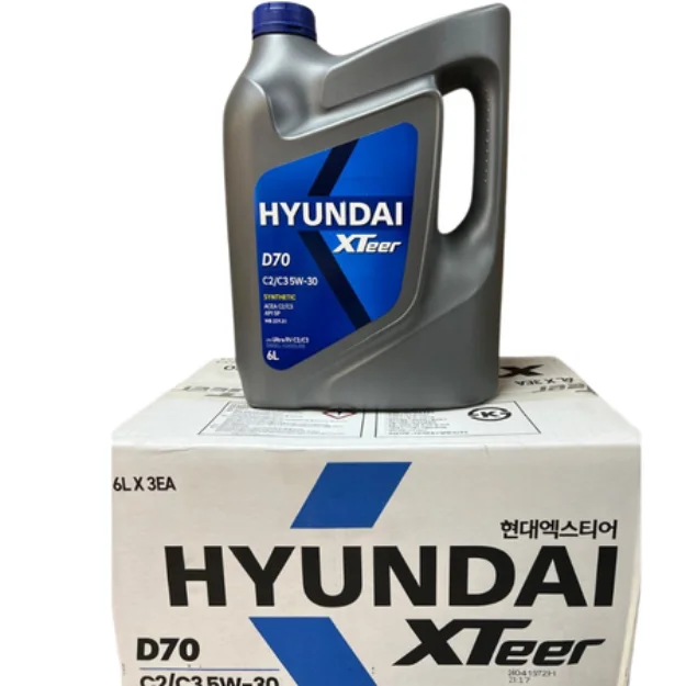 Aceite Para Motor Hyundai Xteer Sintético Diesel 5W30 6 Litros Motor con Dpf 3