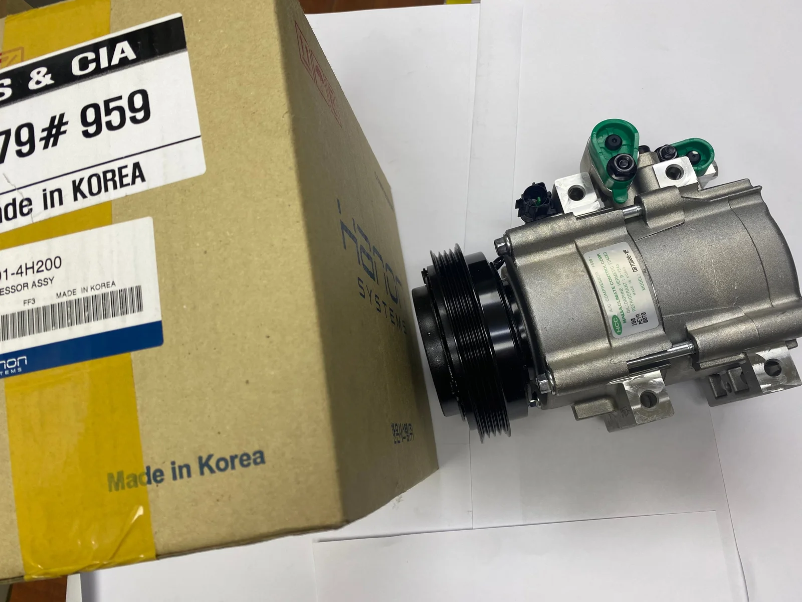 Compresor Aire Acondicionado Hyundai Elantra 2021 a 2025 Korea Hanon 97701AA000 2