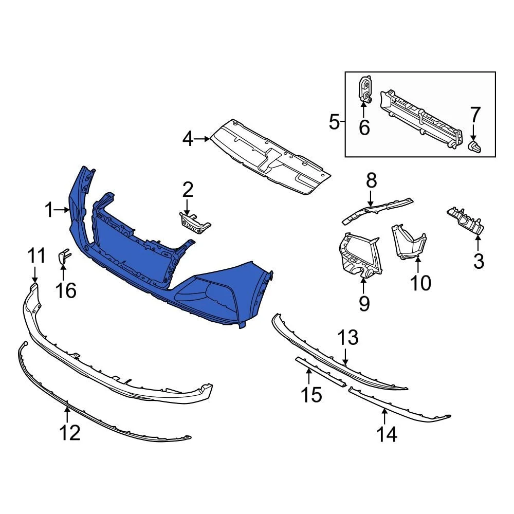 Funda Parachoque Delantera Superior Hyundai 2025 a 2026 Original 86511N9GA0 4