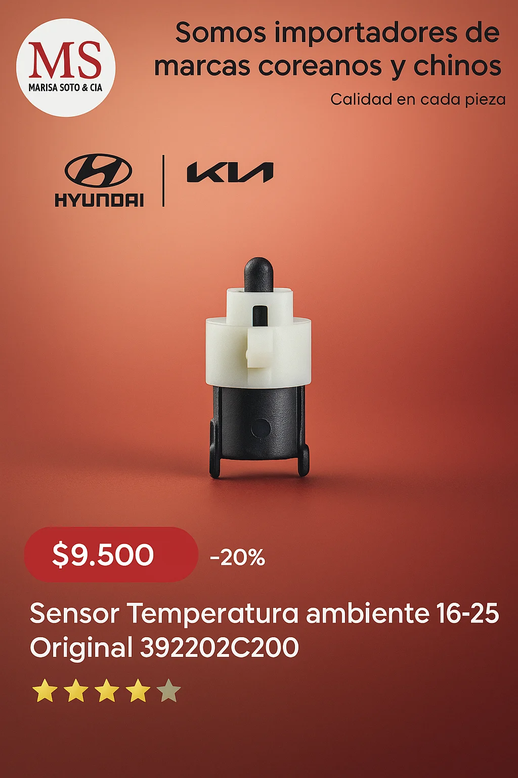 Sensor Temperatura ambiente 16-25 Original 392202C200 3
